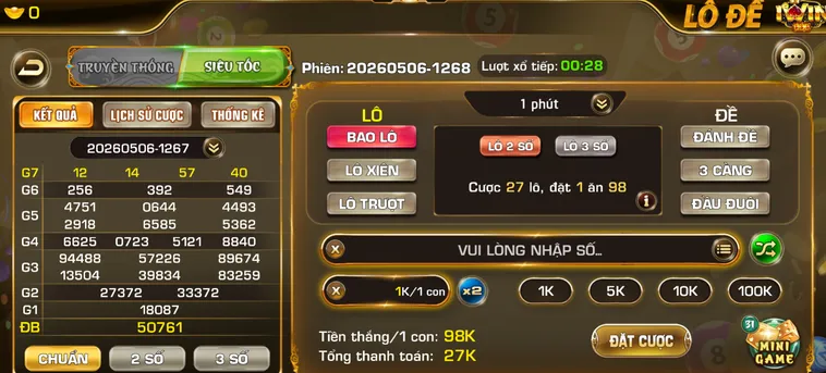 Trải Nghiệm Lô Đề Siêu Tốc Tại iWin Club Với Kết Quả Trả Về Cực Nhanh